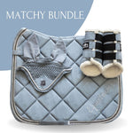 Moonstone Blue Saddle Pad Set - Equestroom - Equiluxe Tack