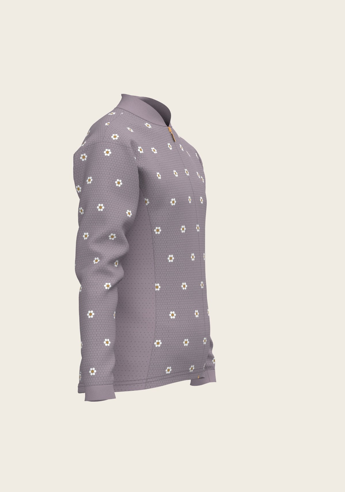 Mosaic Daises in Lavender Children's Long Sleeve Shirt - Espoir Equestrian - Equiluxe Tack