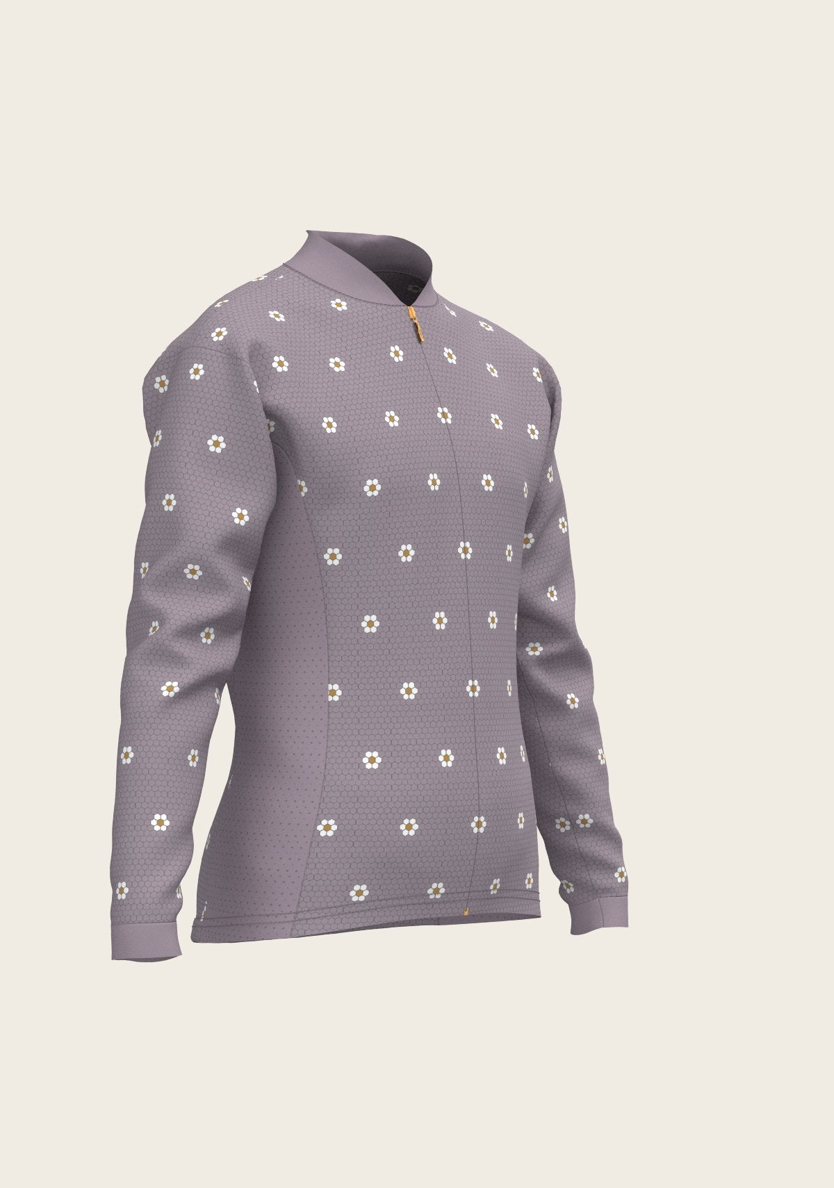 Mosaic Daises in Lavender Children's Long Sleeve Shirt - Espoir Equestrian - Equiluxe Tack