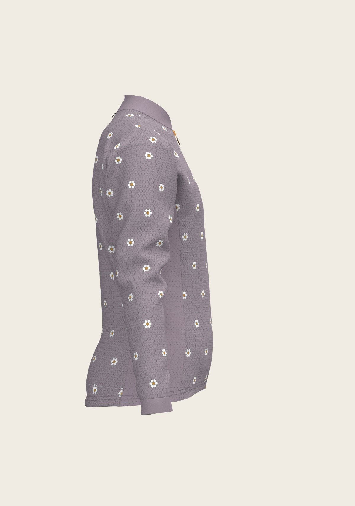 Mosaic Daises in Lavender Children's Long Sleeve Shirt - Espoir Equestrian - Equiluxe Tack