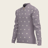 Mosaic Daises in Lavender Children's Long Sleeve Shirt - Espoir Equestrian - Equiluxe Tack