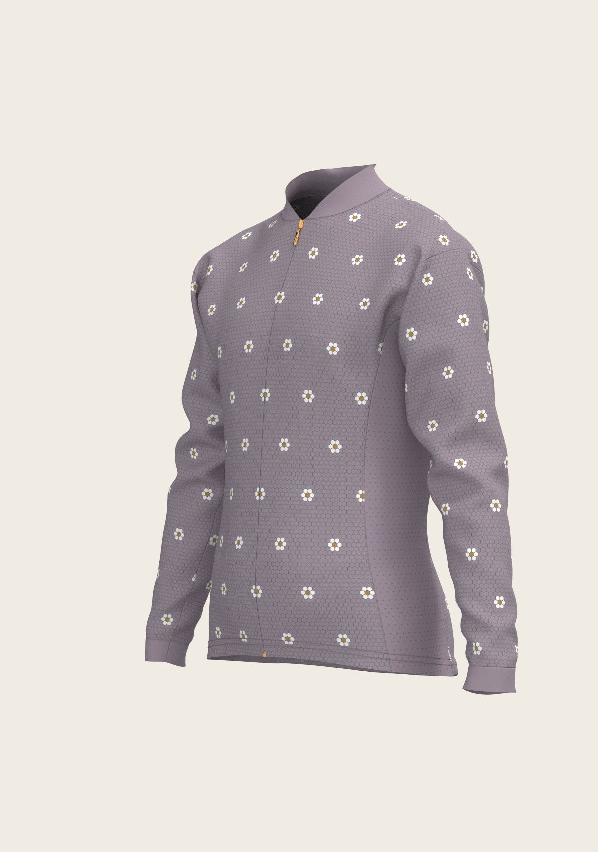 Mosaic Daises in Lavender Children's Long Sleeve Shirt - Espoir Equestrian - Equiluxe Tack