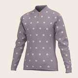 Mosaic Daises in Lavender Children's Long Sleeve Shirt - Espoir Equestrian - Equiluxe Tack