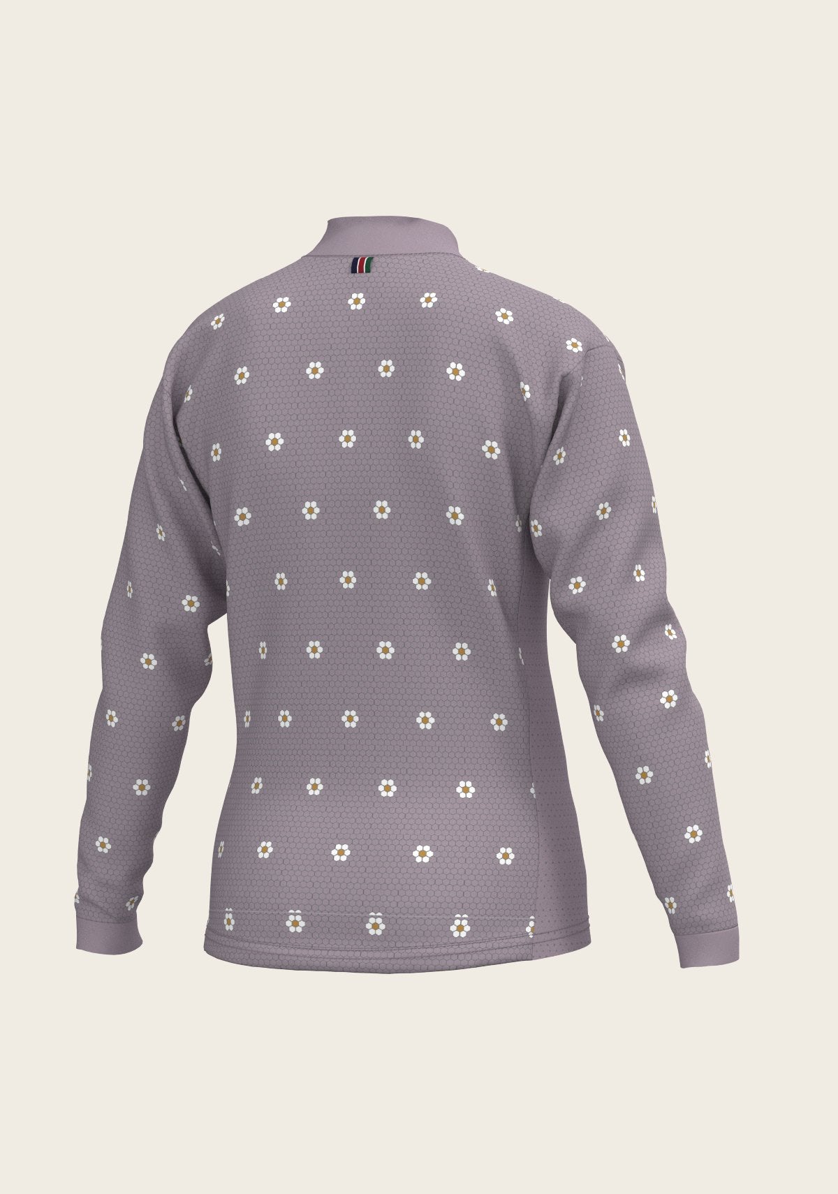 Mosaic Daises in Lavender Children's Long Sleeve Shirt - Espoir Equestrian - Equiluxe Tack