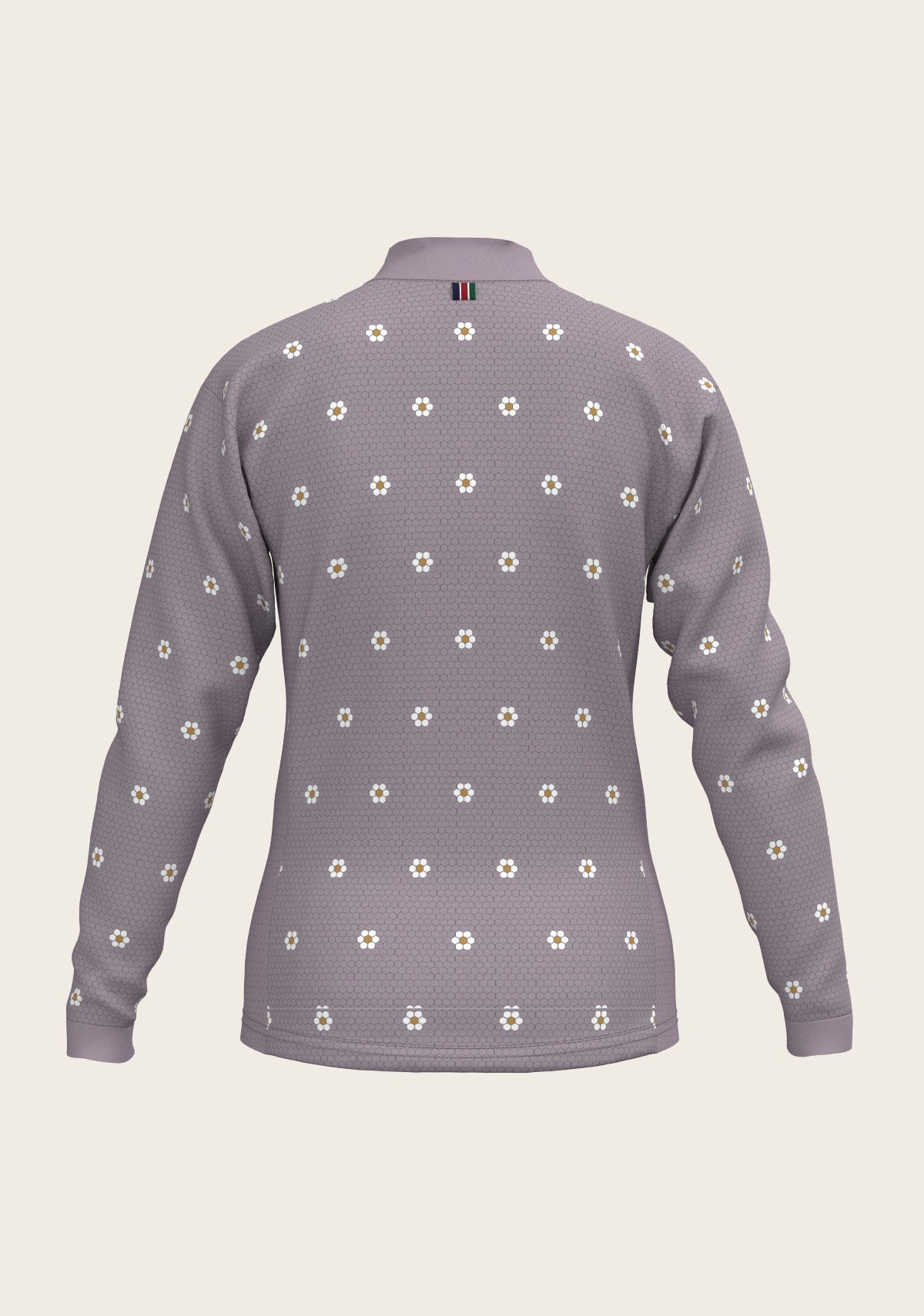 Mosaic Daises in Lavender Children's Long Sleeve Shirt - Espoir Equestrian - Equiluxe Tack