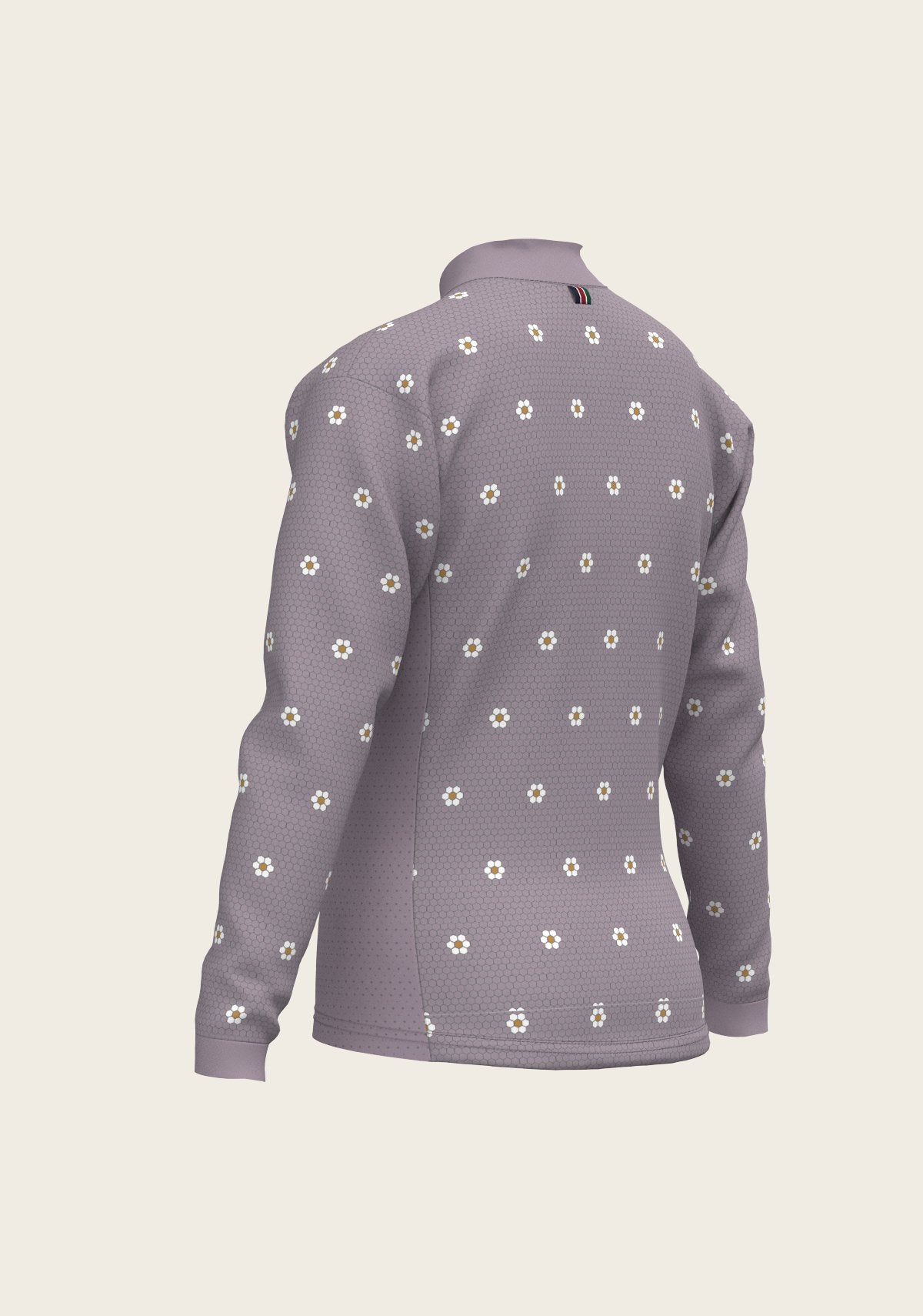 Mosaic Daises in Lavender Children's Long Sleeve Shirt - Espoir Equestrian - Equiluxe Tack