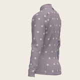 Mosaic Daises in Lavender Children's Long Sleeve Shirt - Espoir Equestrian - Equiluxe Tack