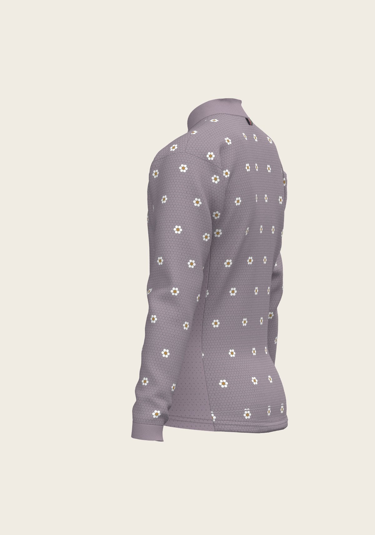 Mosaic Daises in Lavender Children's Long Sleeve Shirt - Espoir Equestrian - Equiluxe Tack