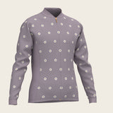 Mosaic Daises in Lavender Children's Long Sleeve Shirt - Espoir Equestrian - Equiluxe Tack