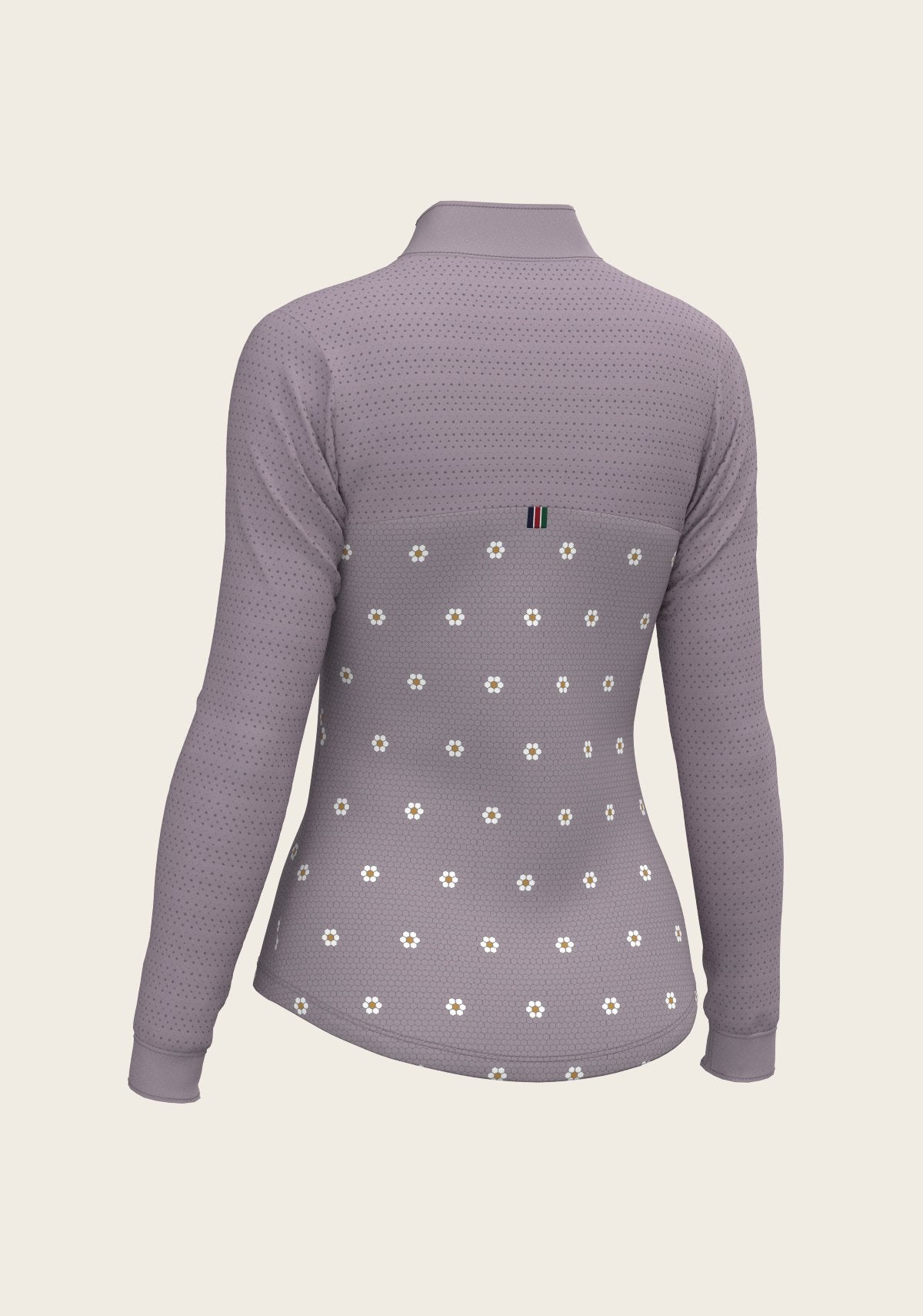 Mosaic Daises in Lavender Long Sleeve Sport Sun Shirt - Espoir Equestrian - Equiluxe Tack