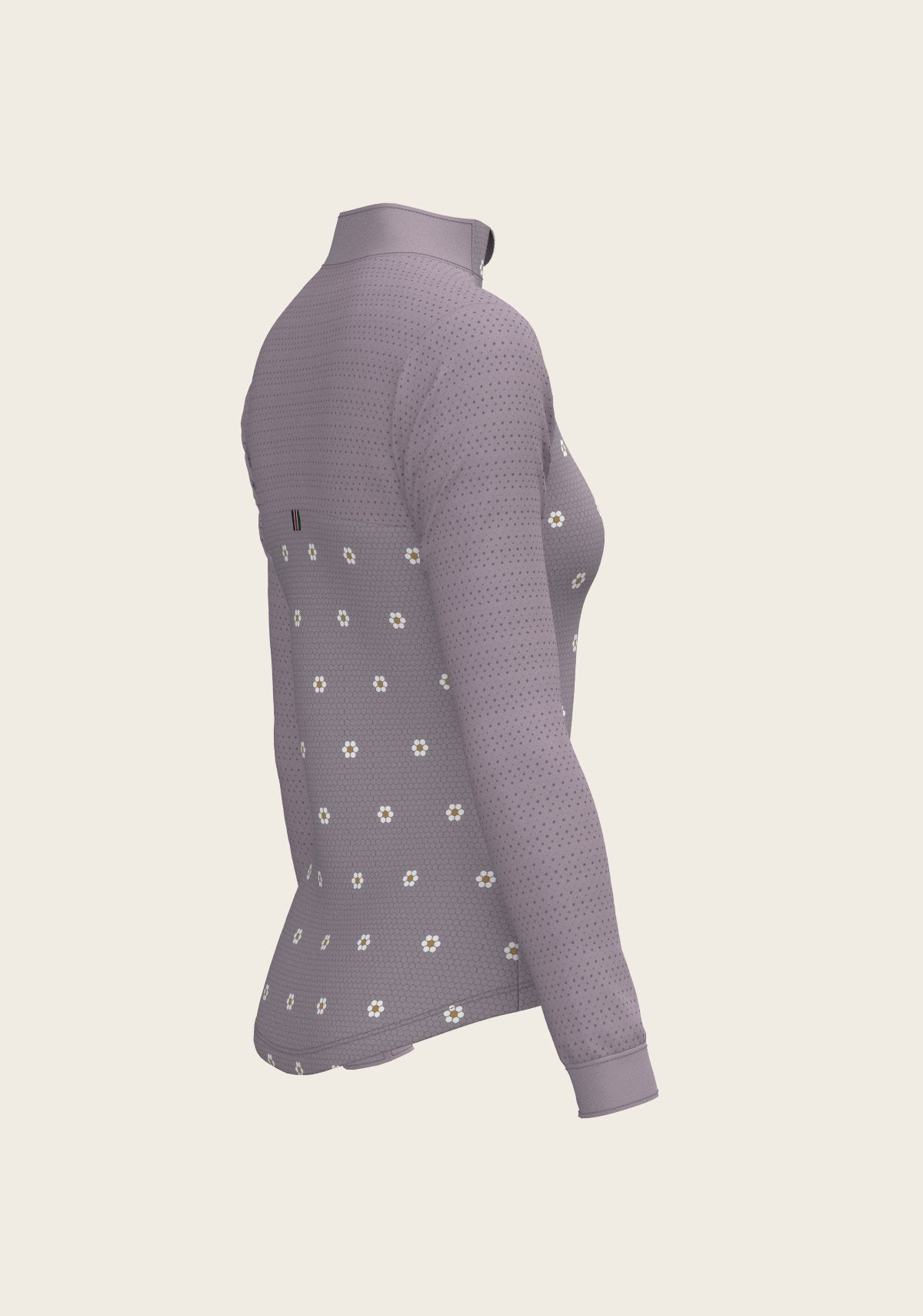 Mosaic Daises in Lavender Long Sleeve Sport Sun Shirt - Espoir Equestrian - Equiluxe Tack