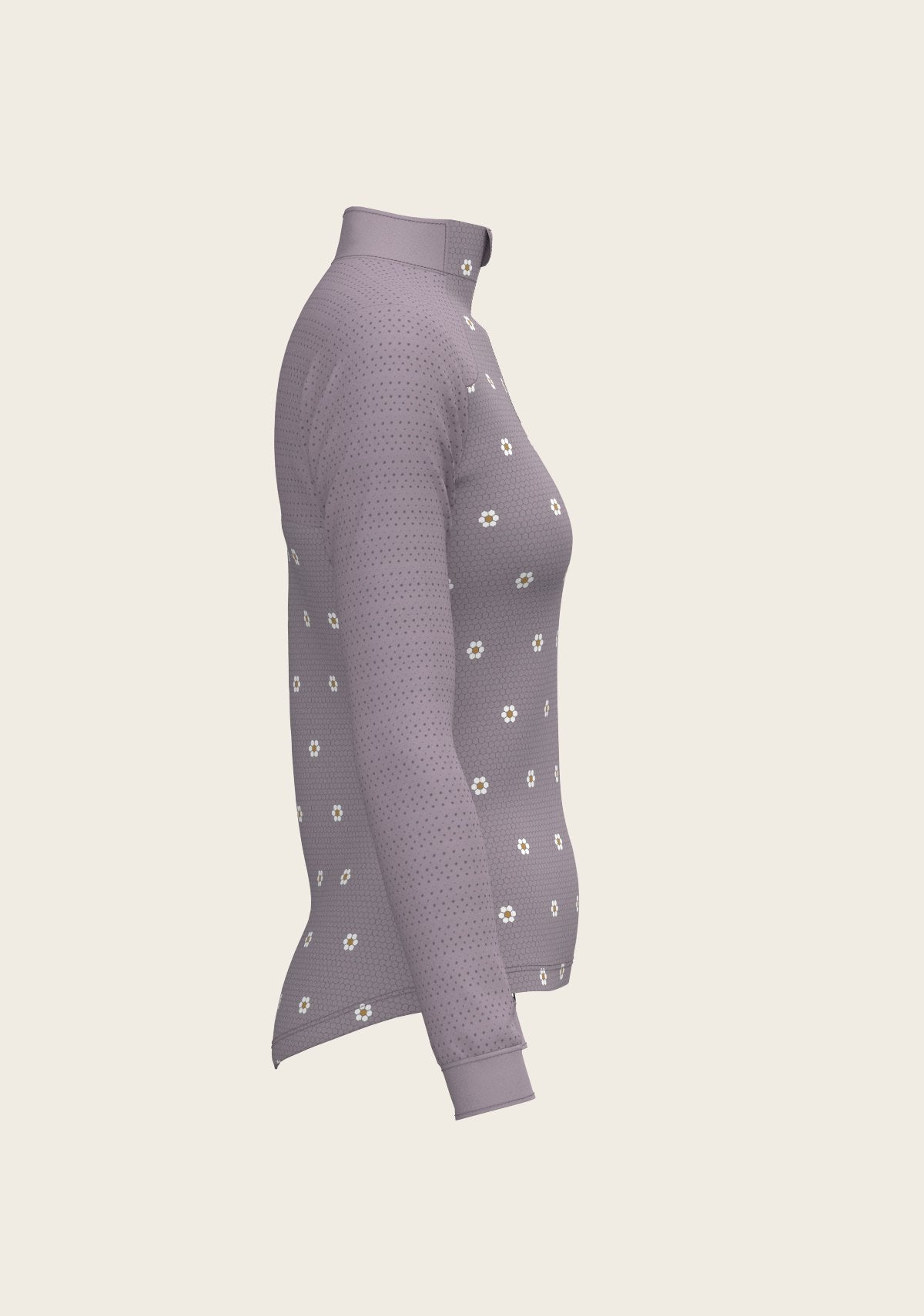 Mosaic Daises in Lavender Long Sleeve Sport Sun Shirt - Espoir Equestrian - Equiluxe Tack