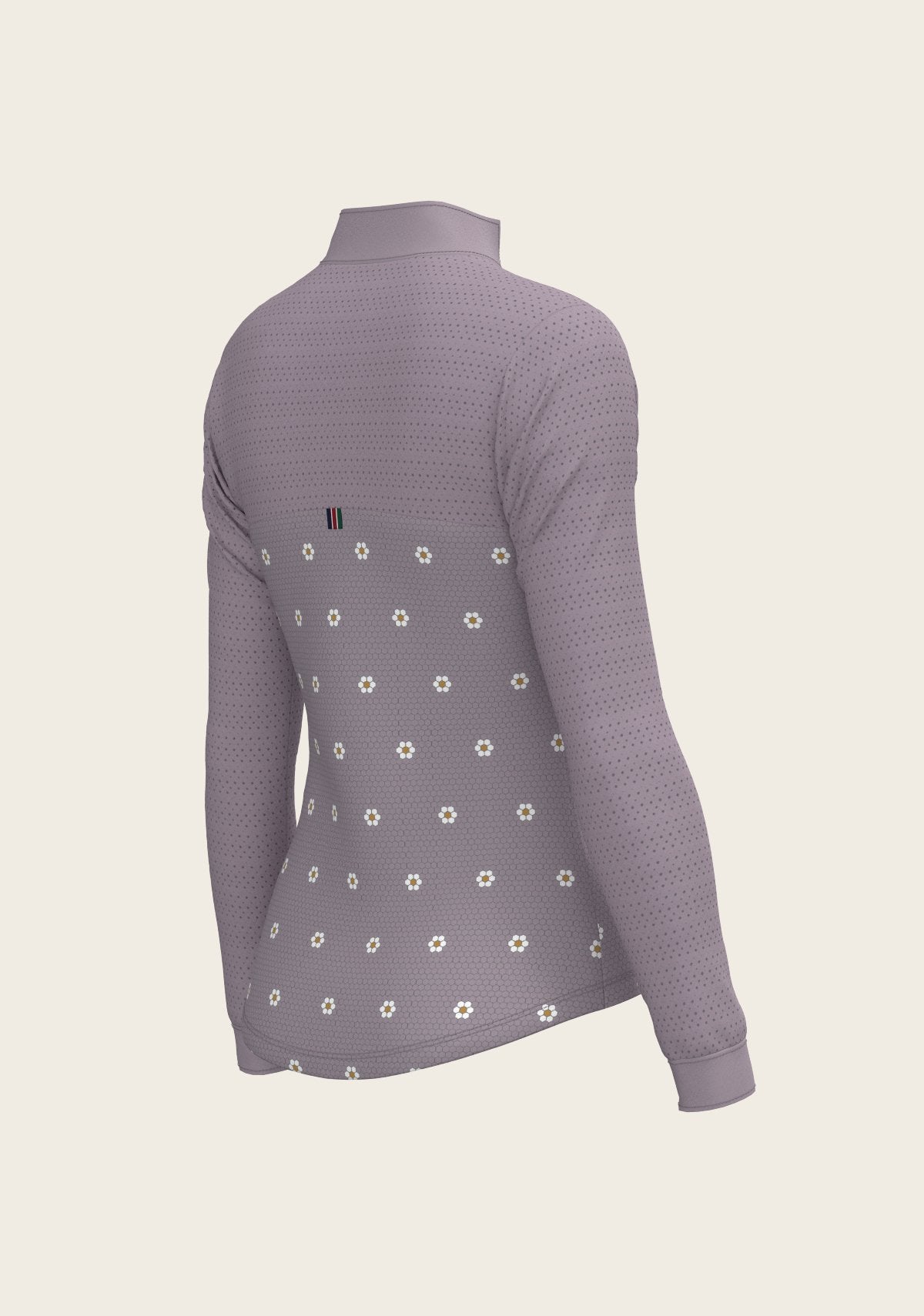 Mosaic Daises in Lavender Long Sleeve Sport Sun Shirt - Espoir Equestrian - Equiluxe Tack