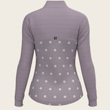 Mosaic Daises in Lavender Long Sleeve Sport Sun Shirt - Espoir Equestrian - Equiluxe Tack