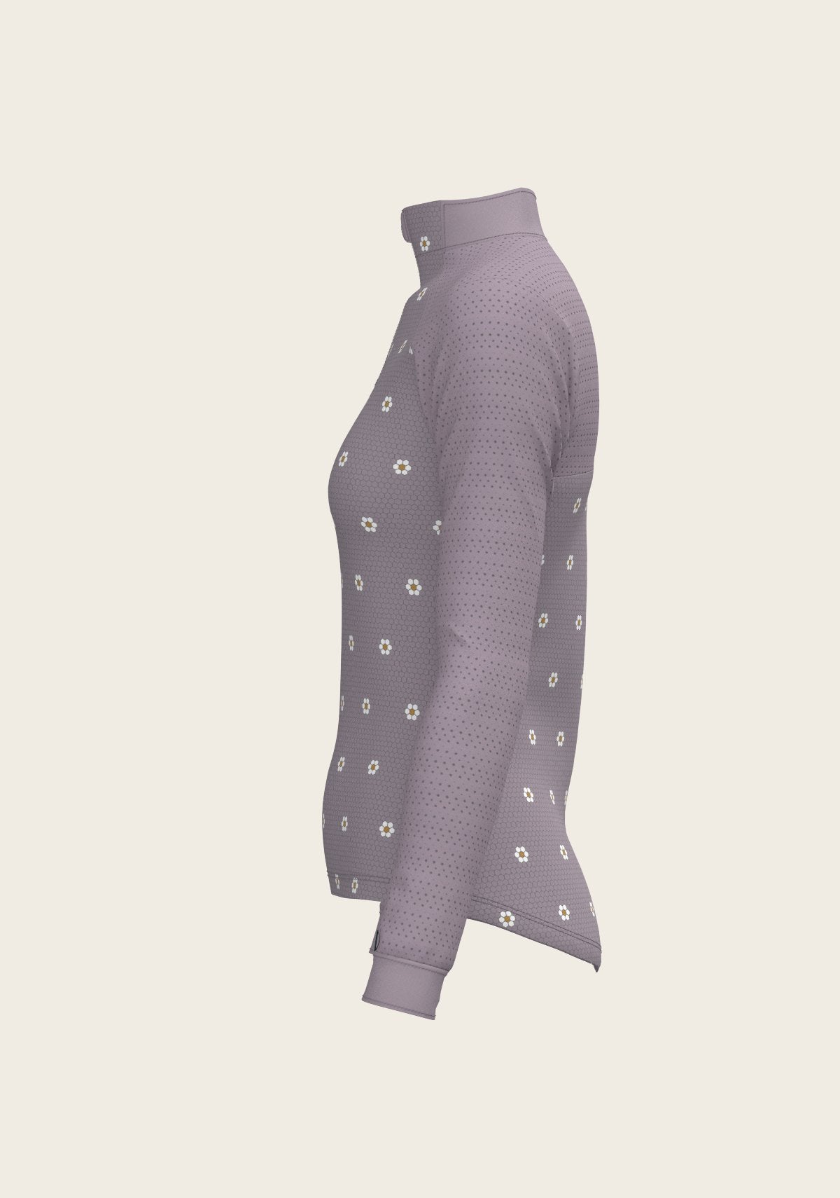 Mosaic Daises in Lavender Long Sleeve Sport Sun Shirt - Espoir Equestrian - Equiluxe Tack