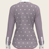 Mosaic Daises in Lavender Short Pleated Long Sleeve Show Shirt - Espoir Equestrian - Equiluxe Tack