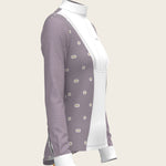 Mosaic Daises in Lavender Short Pleated Long Sleeve Show Shirt - Espoir Equestrian - Equiluxe Tack