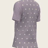 Mosaic Daises in Lavender Short Pleated Short Sleeve Show Shirt - Espoir Equestrian - Equiluxe Tack