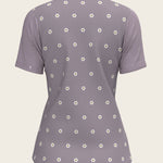 Mosaic Daises in Lavender Short Pleated Short Sleeve Show Shirt - Espoir Equestrian - Equiluxe Tack