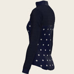 Mosaic Daises in Navy Long Sleeve Sport Sun Shirt - Espoir Equestrian - Equiluxe Tack