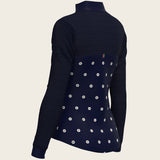 Mosaic Daises in Navy Long Sleeve Sport Sun Shirt - Espoir Equestrian - Equiluxe Tack