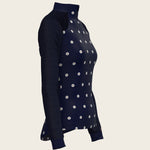 Mosaic Daises in Navy Long Sleeve Sport Sun Shirt - Espoir Equestrian - Equiluxe Tack