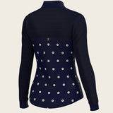 Mosaic Daises in Navy Long Sleeve Sport Sun Shirt - Espoir Equestrian - Equiluxe Tack