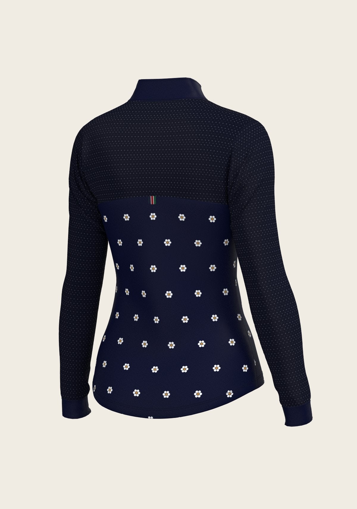 Mosaic Daises in Navy Long Sleeve Sport Sun Shirt - Espoir Equestrian - Equiluxe Tack