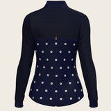 Mosaic Daises in Navy Long Sleeve Sport Sun Shirt - Espoir Equestrian - Equiluxe Tack