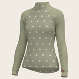 Mosaic Daises in Olive Long Sleeve Sport Sun Shirt - Espoir Equestrian - Equiluxe Tack