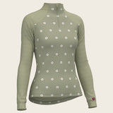 Mosaic Daises in Olive Long Sleeve Sport Sun Shirt - Espoir Equestrian - Equiluxe Tack