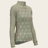 Mosaic Daises in Olive Long Sleeve Sport Sun Shirt - Espoir Equestrian - Equiluxe Tack