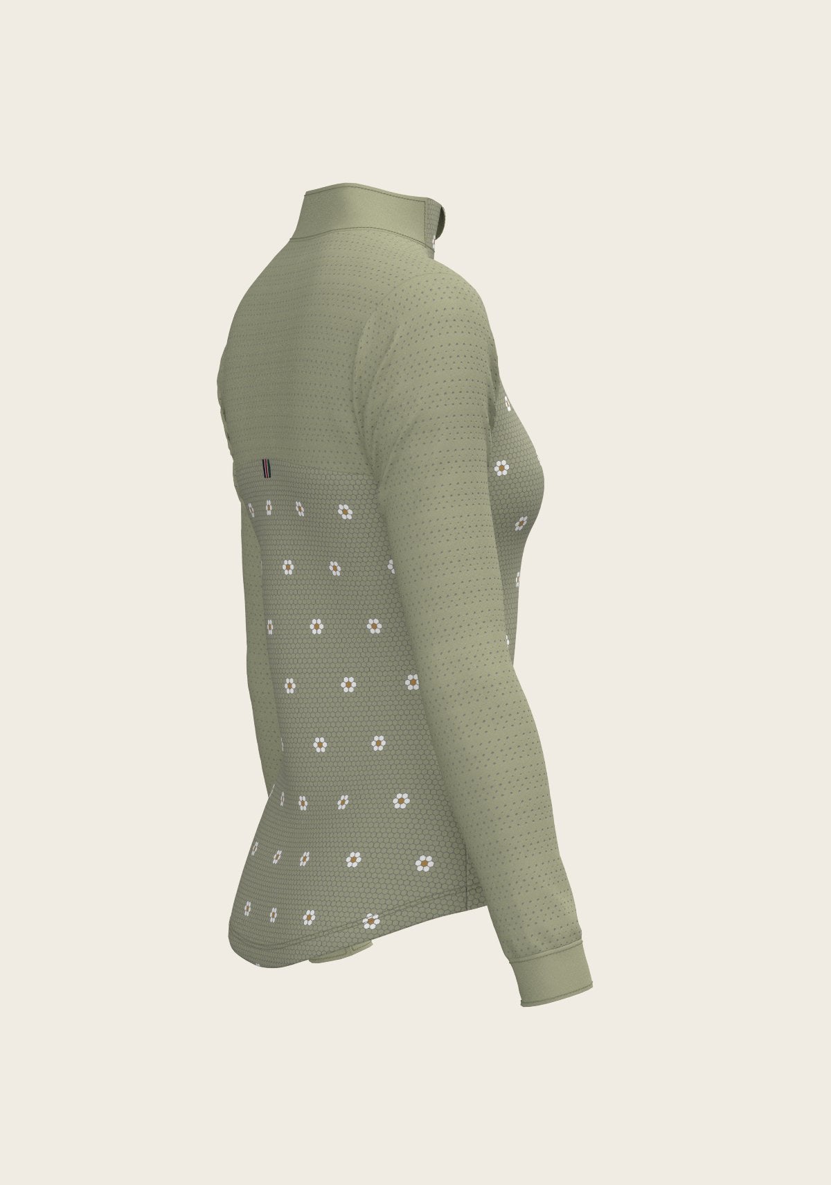 Mosaic Daises in Olive Long Sleeve Sport Sun Shirt - Espoir Equestrian - Equiluxe Tack