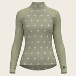 Mosaic Daises in Olive Long Sleeve Sport Sun Shirt - Espoir Equestrian - Equiluxe Tack