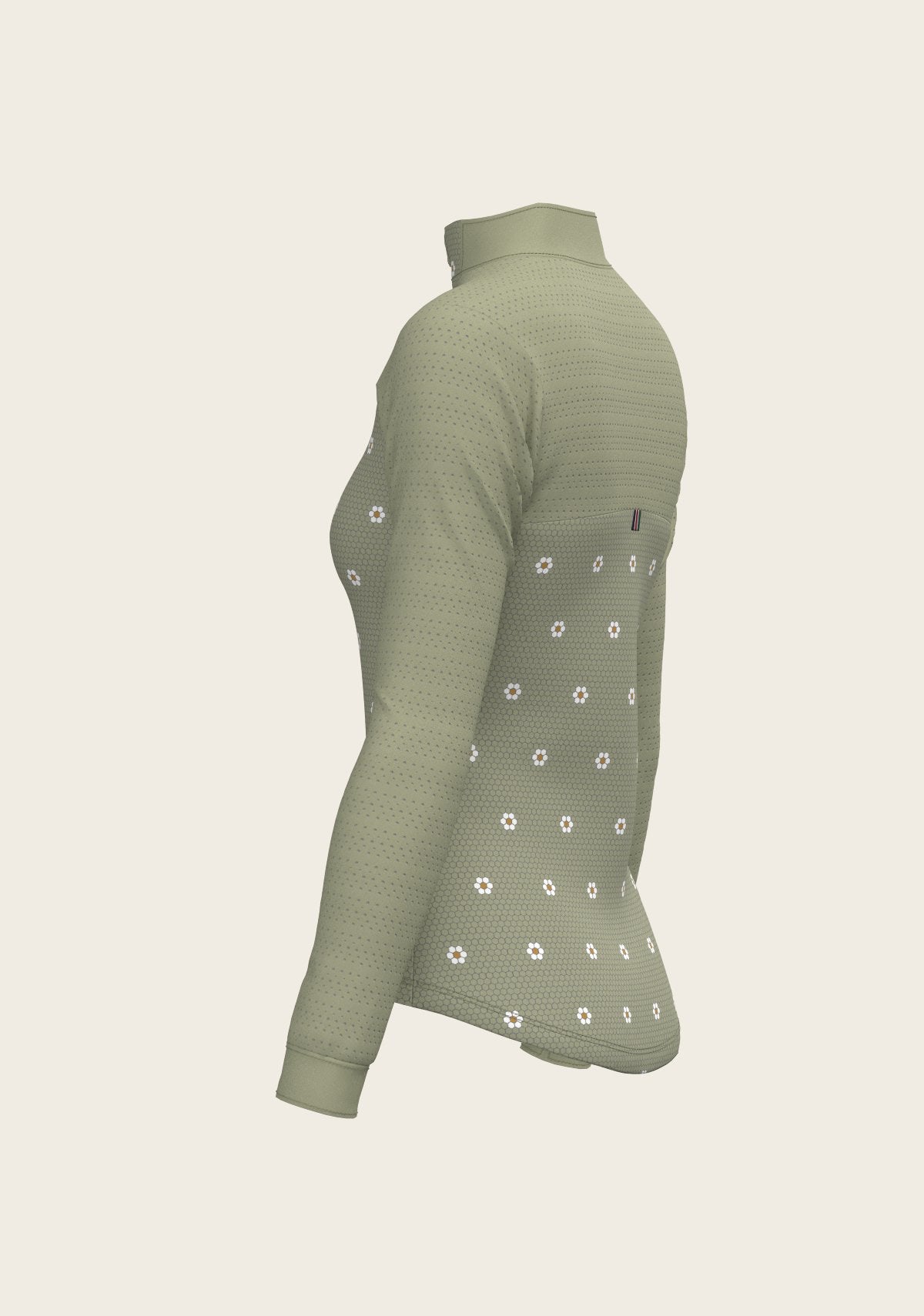 Mosaic Daises in Olive Long Sleeve Sport Sun Shirt - Espoir Equestrian - Equiluxe Tack