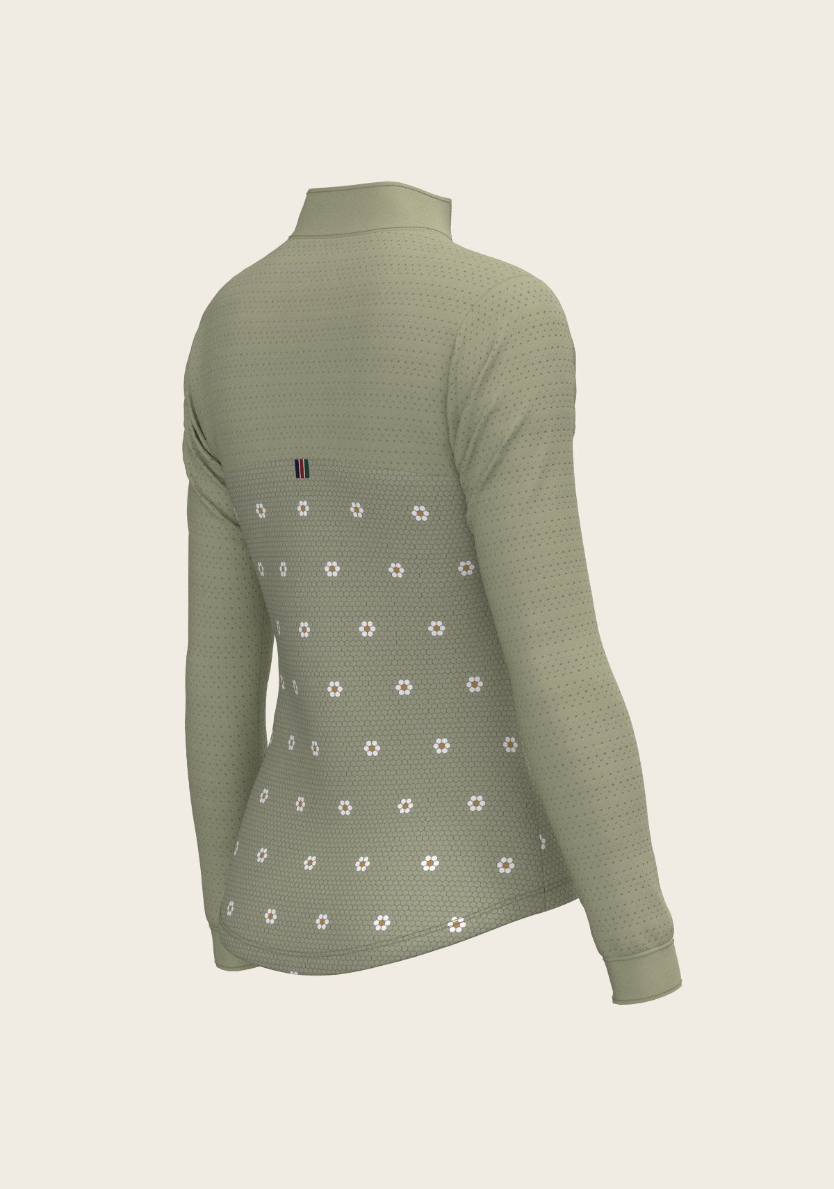 Mosaic Daises in Olive Long Sleeve Sport Sun Shirt - Espoir Equestrian - Equiluxe Tack