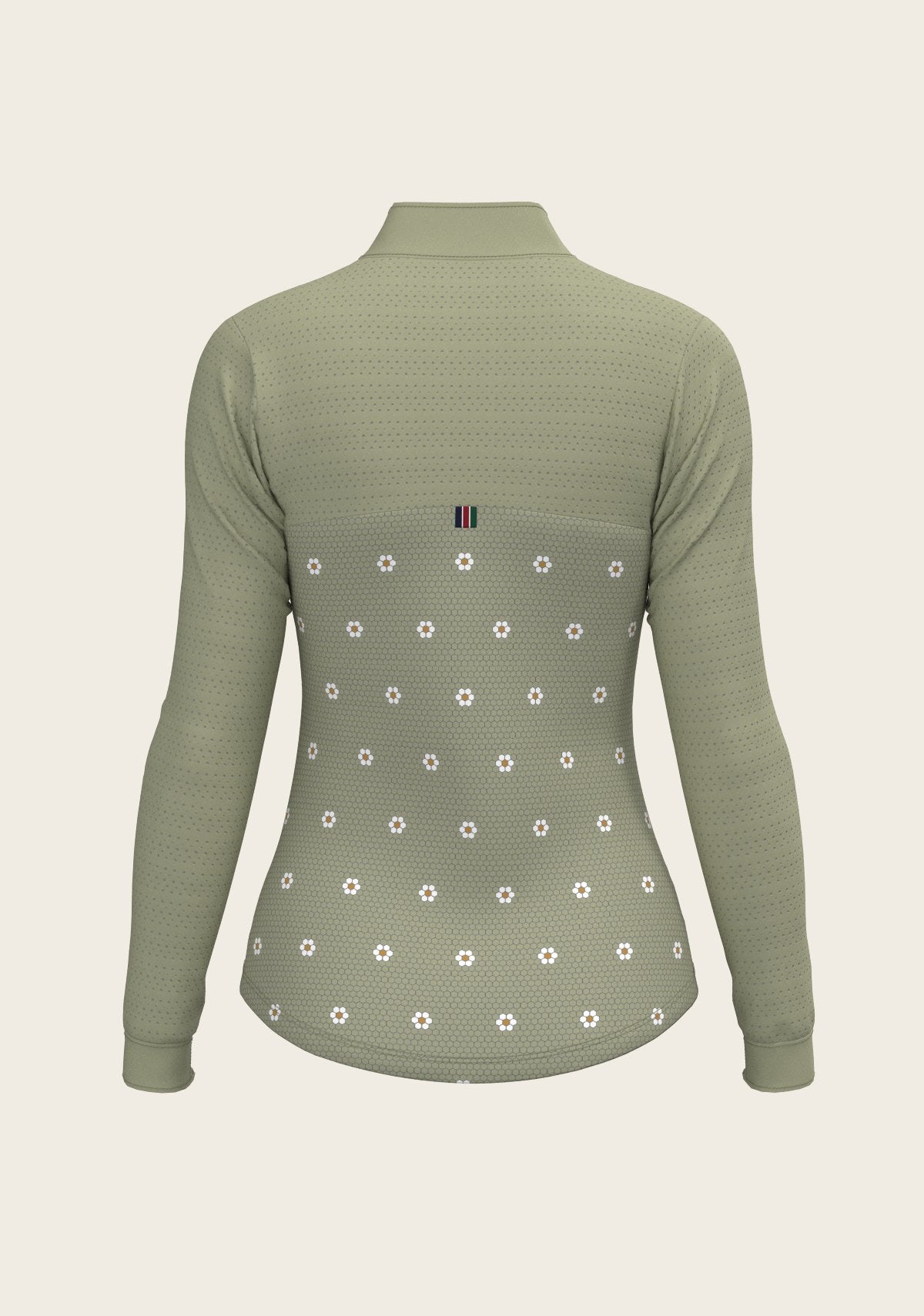 Mosaic Daises in Olive Long Sleeve Sport Sun Shirt - Espoir Equestrian - Equiluxe Tack