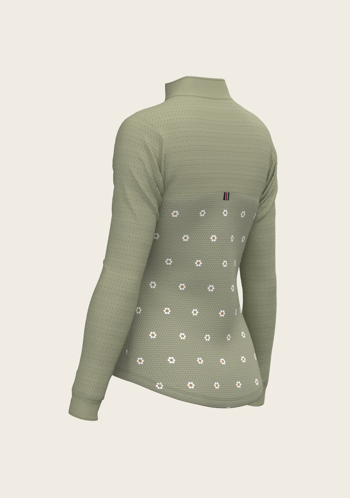 Mosaic Daises in Olive Long Sleeve Sport Sun Shirt - Espoir Equestrian - Equiluxe Tack