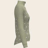 Mosaic Daises in Olive Long Sleeve Sport Sun Shirt - Espoir Equestrian - Equiluxe Tack