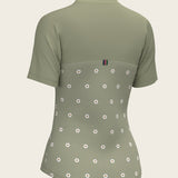 Mosaic Daises in Olive Short Sleeve Sport Sun Shirt - Espoir Equestrian - Equiluxe Tack