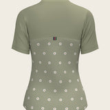 Mosaic Daises in Olive Short Sleeve Sport Sun Shirt - Espoir Equestrian - Equiluxe Tack