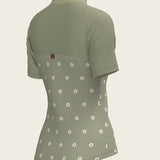 Mosaic Daises in Olive Short Sleeve Sport Sun Shirt - Espoir Equestrian - Equiluxe Tack