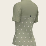 Mosaic Daises in Olive Short Sleeve Sport Sun Shirt - Espoir Equestrian - Equiluxe Tack