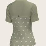 Mosaic Daises in Olive Short Sleeve Sport Sun Shirt - Espoir Equestrian - Equiluxe Tack