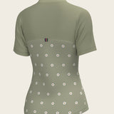 Mosaic Daises in Olive Short Sleeve Sport Sun Shirt - Espoir Equestrian - Equiluxe Tack