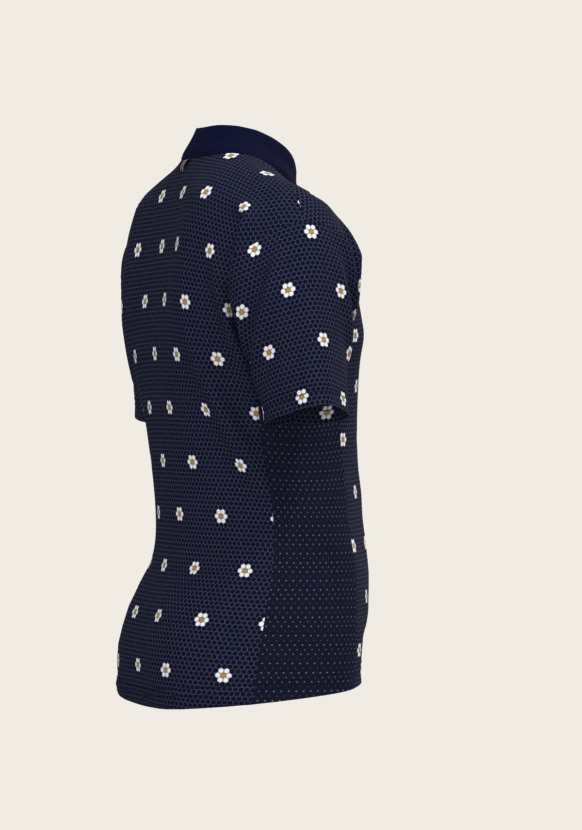 Mosaic Daisies in Navy Children's Short Sleeve Shirt - Espoir Equestrian - Equiluxe Tack