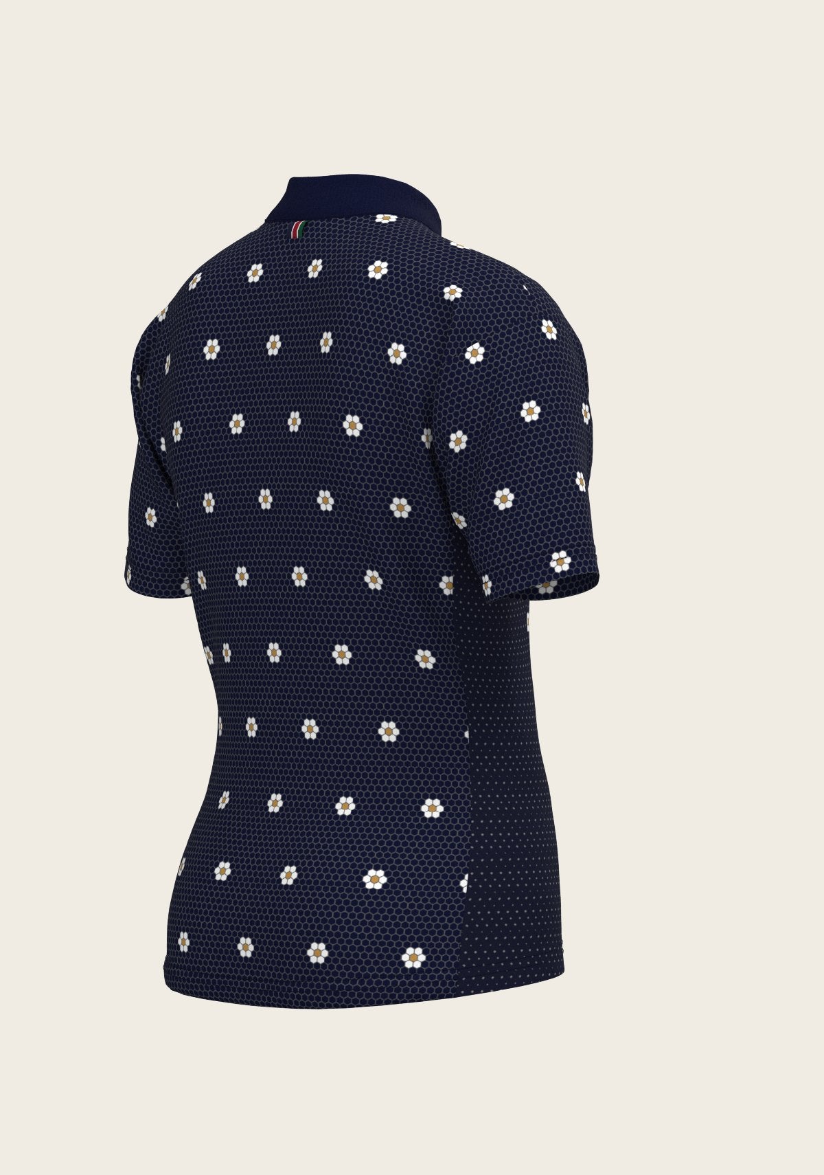 Mosaic Daisies in Navy Children's Short Sleeve Shirt - Espoir Equestrian - Equiluxe Tack