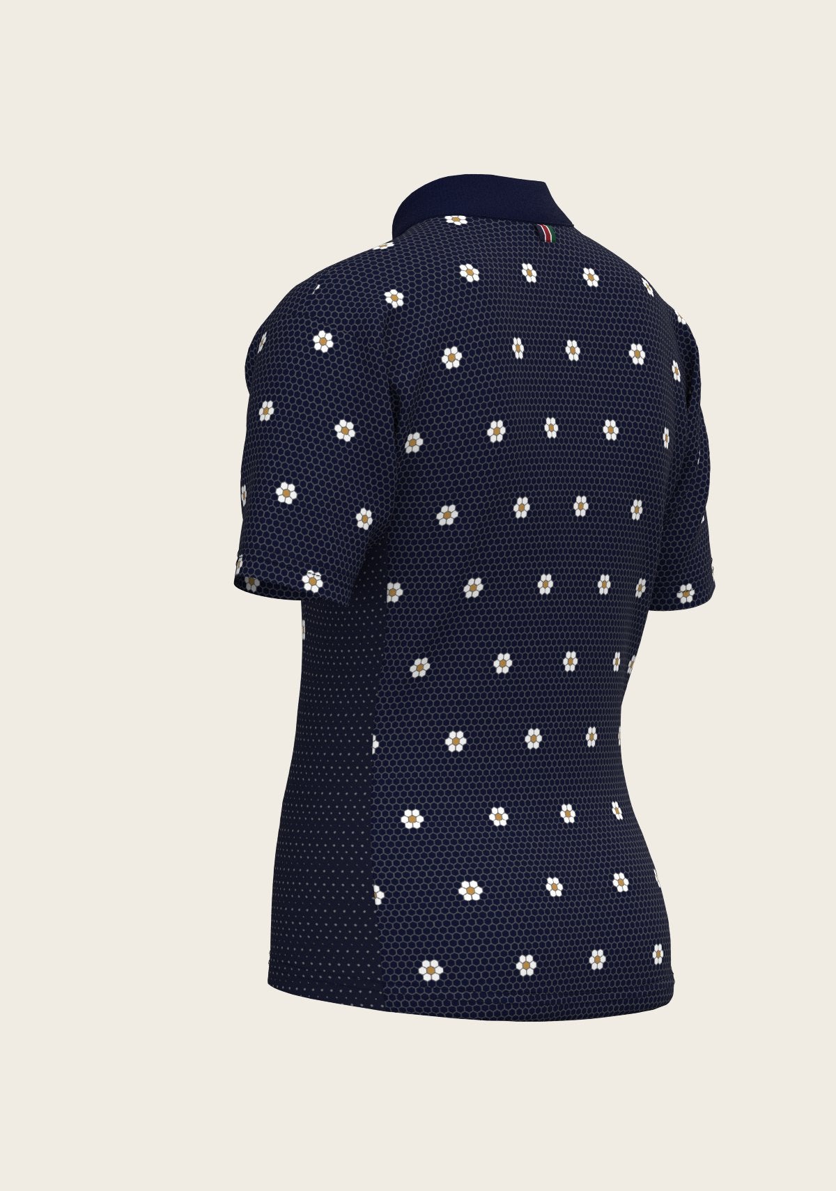 Mosaic Daisies in Navy Children's Short Sleeve Shirt - Espoir Equestrian - Equiluxe Tack