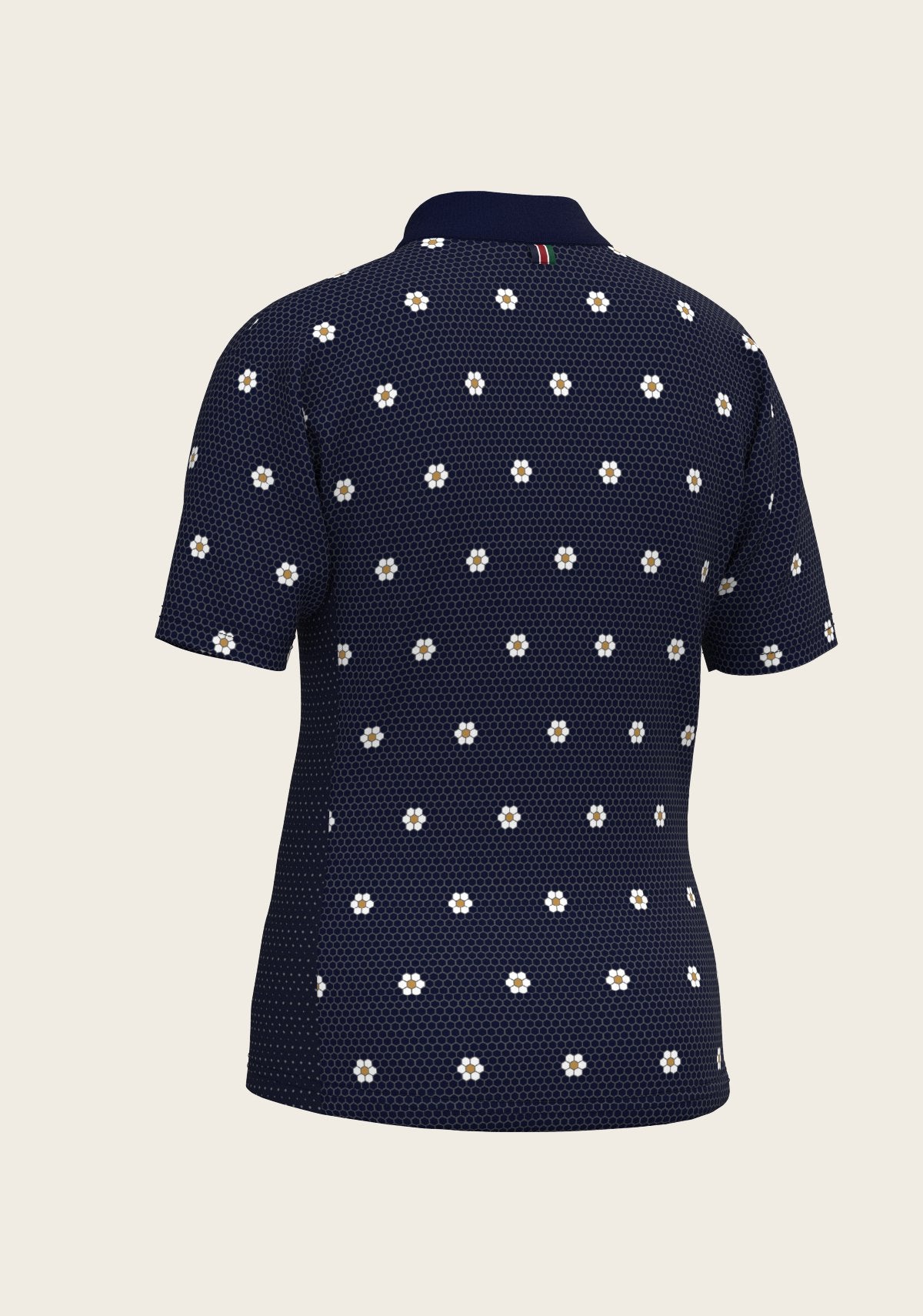 Mosaic Daisies in Navy Children's Short Sleeve Shirt - Espoir Equestrian - Equiluxe Tack