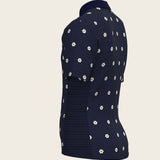 Mosaic Daisies in Navy Children's Short Sleeve Shirt - Espoir Equestrian - Equiluxe Tack